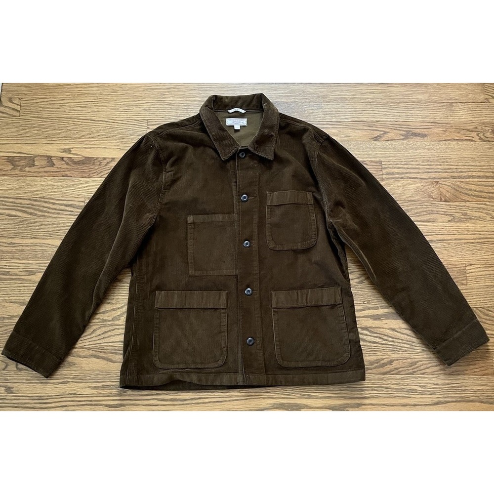 Wallace &‎ Barnes Corduroy Collar Chore Jacket Mens XL Workwear Utility Brown